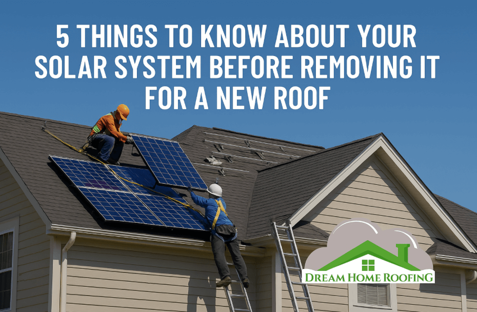 Dream Home Roofing – Solar Panel Removal and Roof Replacement Experts in NJ